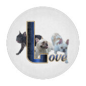 Bulldog-LIEBE Schneidebrett (Vorderseite)