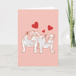 Bulldog Liebe Valentine Karte