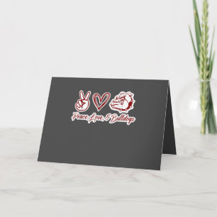 Bulldog Liebhaber Bulldog Peace Liebe Bulldog Ei Feiertagskarte