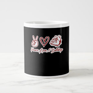 Bulldog Liebhaber Bulldog Peace Liebe Bulldog Ei Jumbo-Tasse