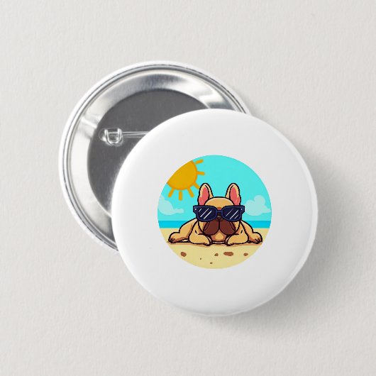 Bulldog Liebhaber Button (Vorne & Hinten)