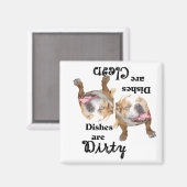 Bulldog Liebhaber Geschirrspülmaschine Magnet (Vorderseite/Rückseite)