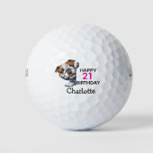 Bulldog-Liebhaber-Golfer Golfball (Vorderseite)