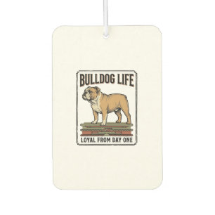 Bulldog-Liebhaber-Shirt Vintage gravierte Hundekun Autolufterfrischer