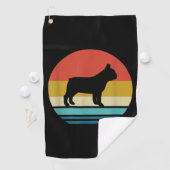 Bulldog Liebhaber | Vintag Retro French Bulldog Do Golfhandtuch (Insitu)