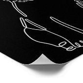 Bulldog Line Art Niedlich Fun Dog Mama Poster (Ecke)