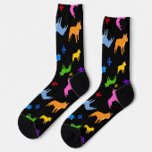 Bulldog-Lineargitter-Socken Socken (Linkes Detail)