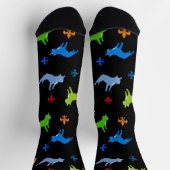 Bulldog-Lineargitter-Socken Socken (Oben)