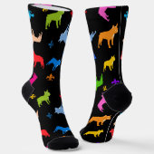 Bulldog-Lineargitter-Socken Socken (Gewinkelt)