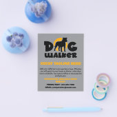 Bulldog Logo Hund Walker Pet Sitting Flyer (Einzeln)