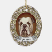 Bulldog-Love-Memory-Ornament Keramik Ornament (Rechts)