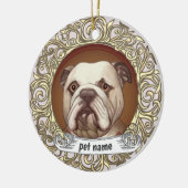 Bulldog-Love-Memory-Ornament Keramik Ornament (Links)