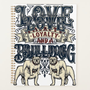 Bulldog Love Shirt Vintage Gravur Hunde Zitat Des Planer