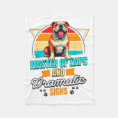 Bulldog Lover Funny Bulldog Retro  Fleecedecke (Vorderseite)