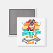 Bulldog Lover Funny Bulldog Retro  Magnet (Vorderseite/Rückseite)