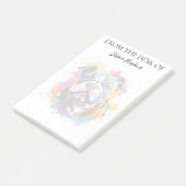 Bulldog Lover Monogrammed Dog Post-it Klebezettel (angewinkelt)