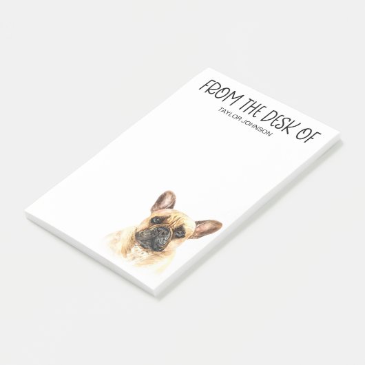 Bulldog Lover Post-it Klebezettel (angewinkelt)