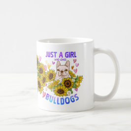 Bulldog Lover Sunflower Hund Lover Trainer Blütenb Kaffeetasse