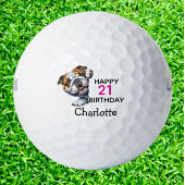 Bulldog-Loving Golfers Golfball