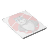 Bulldog Lustiger Cartoon Notizblock (angewinkelt)