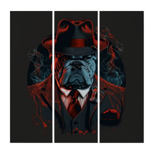 Bulldog-Mafia: Modern Triptych Set Triptychon