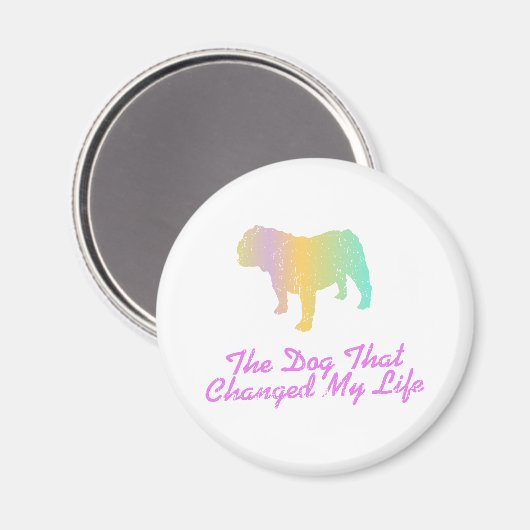 Bulldog Magnet (Vorderseite/Rückseite)