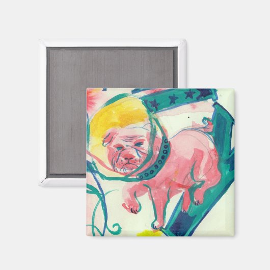 Bulldog - Magnet (Vorderseite/Rückseite)