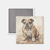 Bulldog Magnet (Vorderseite/Rückseite)