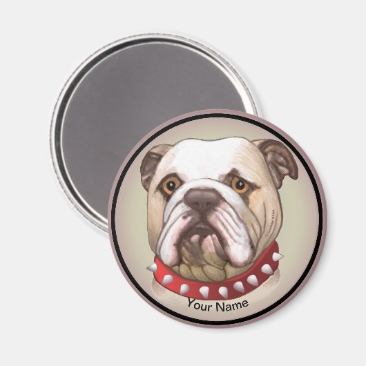 Bulldog Magnet (Vorderseite/Rückseite)