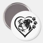 Bulldog Magnet (Vorderseite/Rückseite)