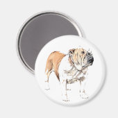 Bulldog-Magnet Magnet (Vorderseite/Rückseite)