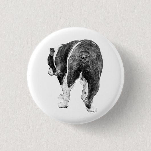 "Bulldog-Make-up-Tasche", "chic saisononal polish" Button (Vorderseite)