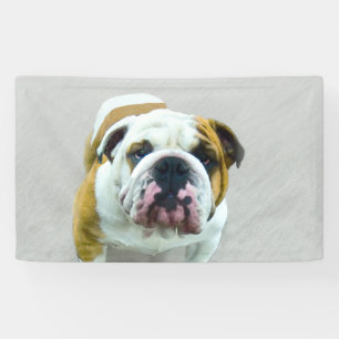 Bulldog-Malerei - Niedliche Original-Hunde-Kunst Banner