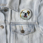 Bulldog-Malerei - Niedliche Original Hunde-Kunst Button (Beispiel)
