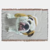 Bulldog-Malerei - Niedliche Original Hunde-Kunst Decke (Vorderseite)