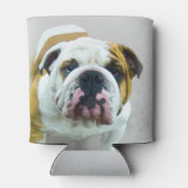 Bulldog-Malerei - Niedliche Original Hunde-Kunst Dosenkühler (Rückseite)