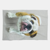 Bulldog-Malerei - Niedliche Original Hunde-Kunst Geschirrtuch (Horizontal)