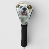 Bulldog-Malerei - Niedliche Original-Hunde-Kunst Golf Headcover (Vorderseite)