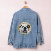 Bulldog-Malerei - Niedliche Original Hunde-Kunst Jeansjacke (Hangar)