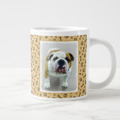 Bulldog-Malerei - Niedliche Original Hunde-Kunst Jumbo-Tasse (Rechts)