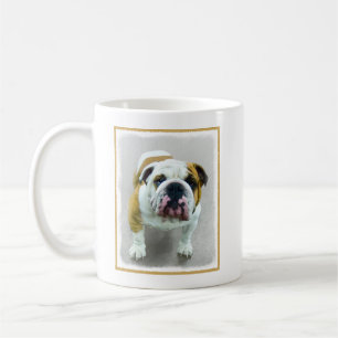Bulldog-Malerei - Niedliche Original Hunde-Kunst Kaffeetasse