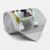 Bulldog-Malerei - Niedliche Original Hunde-Kunst Krawatte (Gerollt)