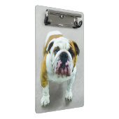 Bulldog-Malerei - Niedliche Original Hunde-Kunst Mini Klemmbrett (Schrägansicht)
