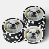 Bulldog-Malerei - Niedliche Original Hunde-Kunst Pokerchips (Stapel)