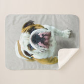 Bulldog-Malerei - Niedliche Original Hunde-Kunst Sherpadecke (Vorderseite (Horizontal))
