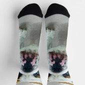 Bulldog-Malerei - Niedliche Original Hunde-Kunst Socken (Oben)