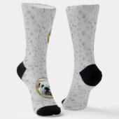 Bulldog-Malerei - Niedliche Original Hunde-Kunst Socken (Gewinkelt)