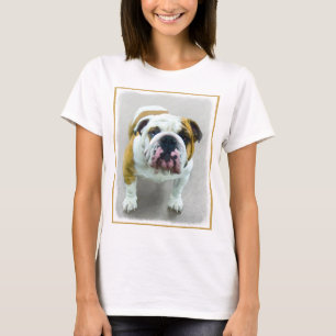 Bulldog-Malerei - Niedliche Original Hunde-Kunst T-Shirt