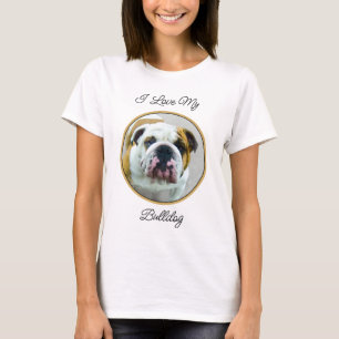 Bulldog-Malerei - Niedliche Original Hunde-Kunst T-Shirt