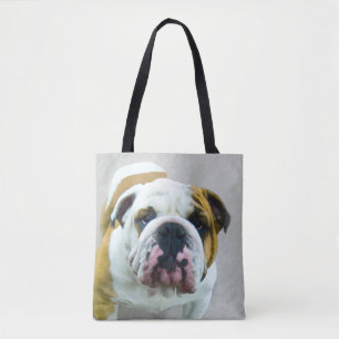 Bulldog-Malerei - Niedliche Original Hunde-Kunst Tasche